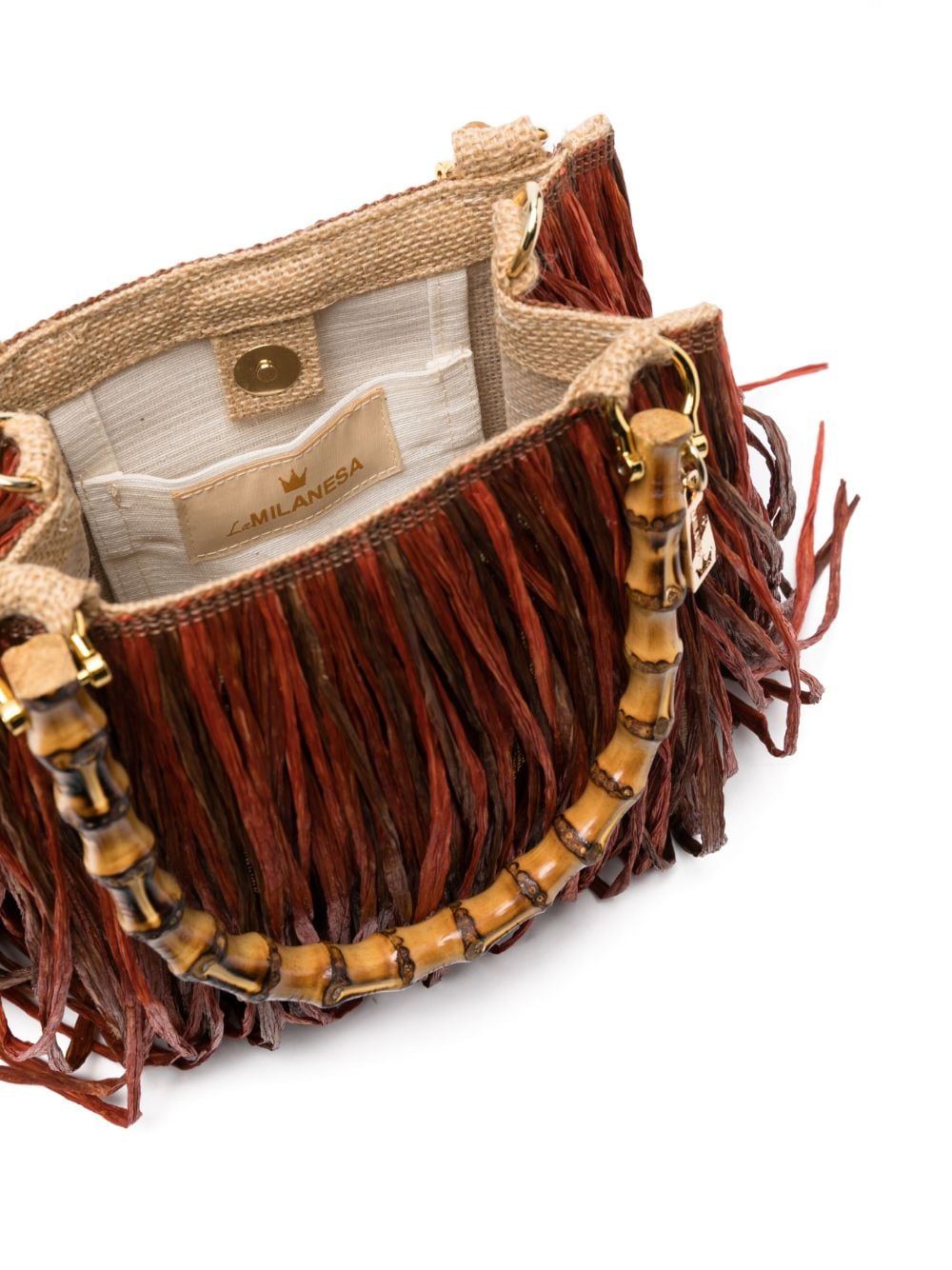 Shop La Milanesa Larus Fringe-detail Tote Bag In Brown