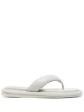 GIABORGHINI padded leather flip-flops - Grey