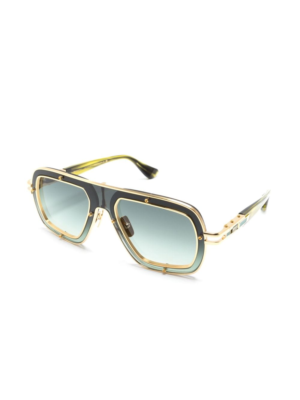 Shop Dita Eyewear Raketo Round-frame Sunglasses In Gold