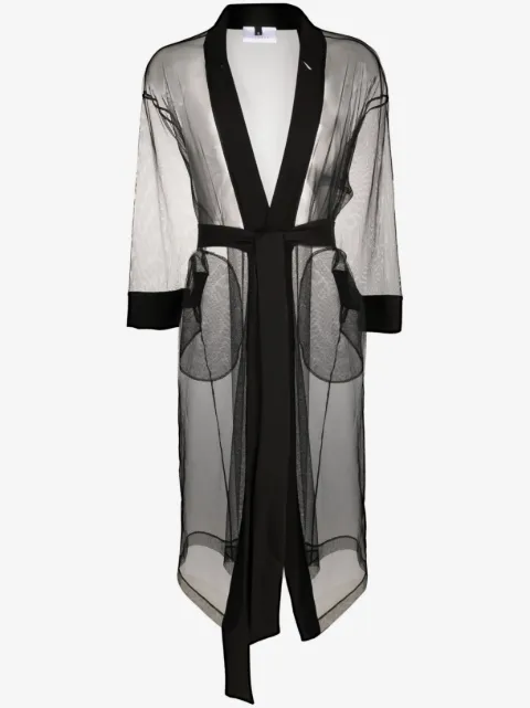 Alchemy belted sheer mesh jacket