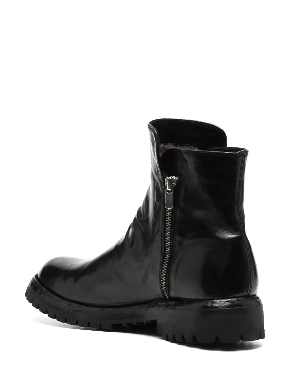 Officine Creative Iconic leather zipped boots Black