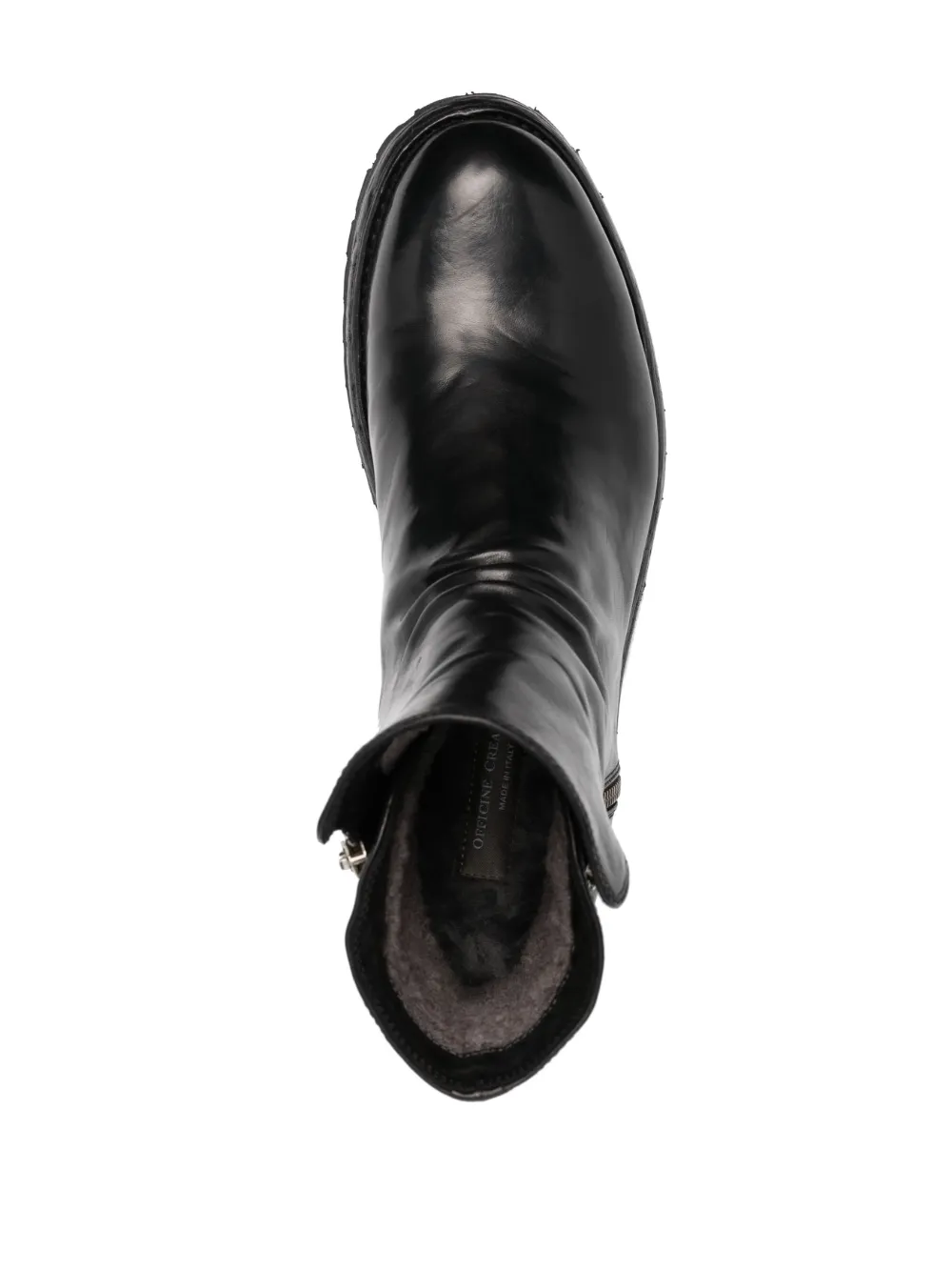 Officine Creative Iconic leather zipped boots Black