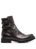 Officine Creative buckle-detail leather boots - Brown