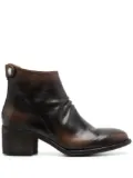 Officine Creative stacked-heel leather boots - Brown