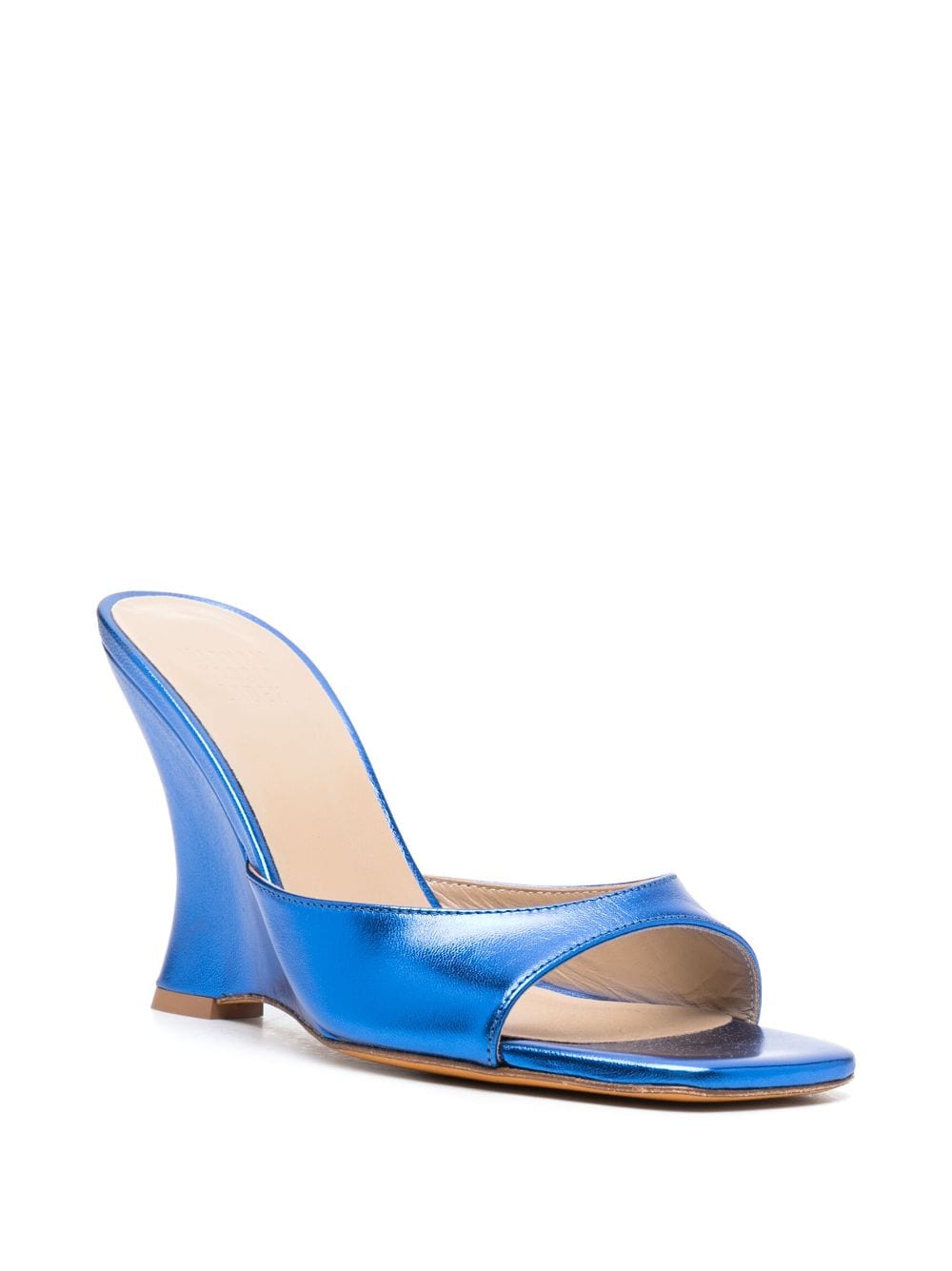 Maryam Nassir Zadeh Lido 100mm metallic-effect mules - Blauw