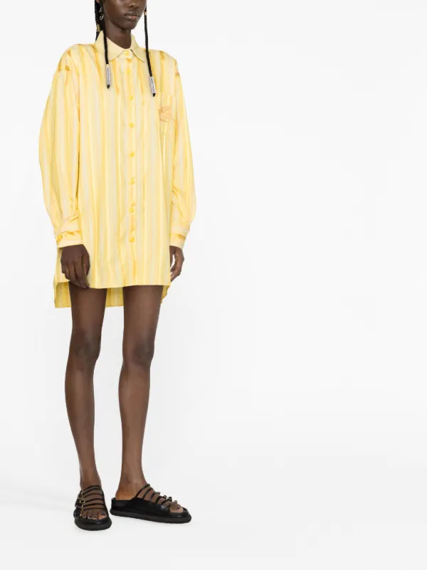 【関税&送料込】Etro Striped Shirt Dress ETRO Striped Shirt Dress | Yellow | FARFETCH JO