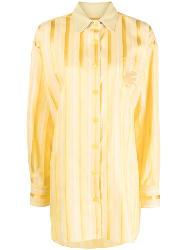 【関税&送料込】Etro Striped Shirt Dress ETRO Striped Shirt Dress | Green | FARFETCH JO
