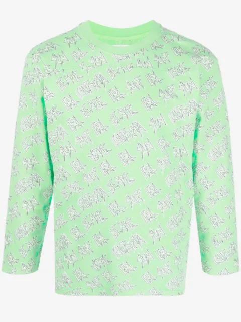 ERL playera manga larga con logo estampado