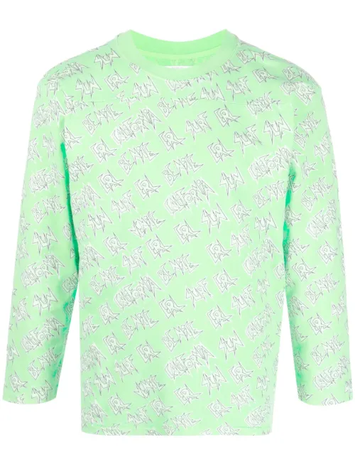 ERL t-shirt à logo imprimé - Vert - ERL - Modalova