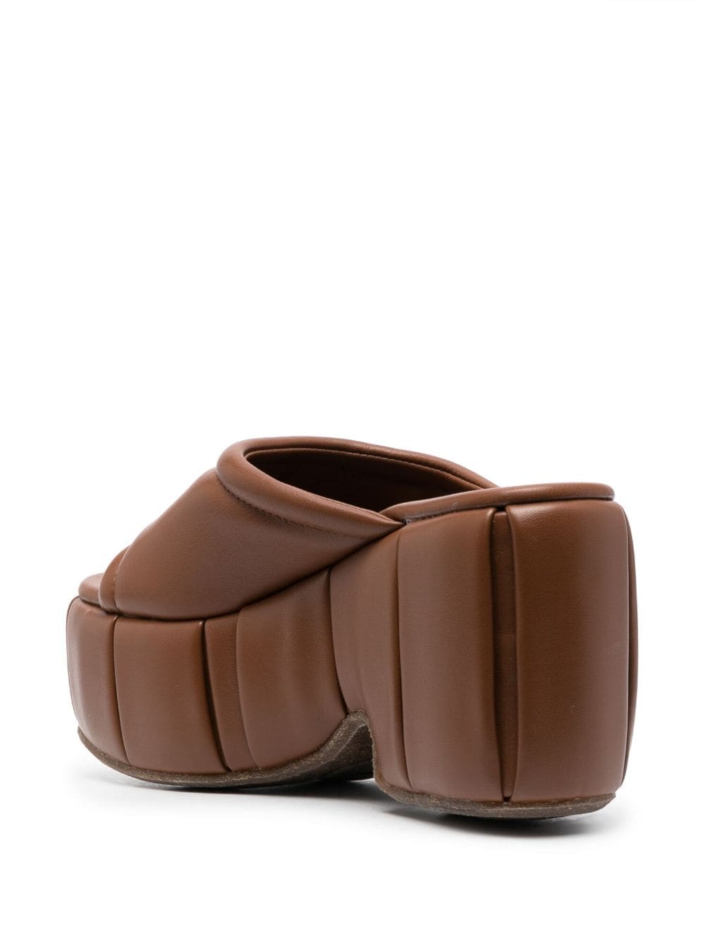 Shop Themoirè Cassiope Padded Platform Mules In Brown