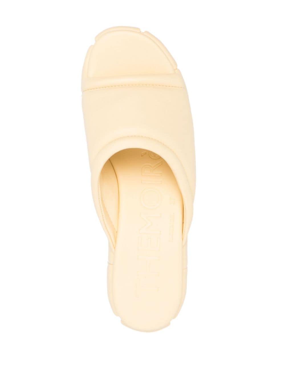 Shop Themoirè Cassiope Padded Platform Mules In Yellow