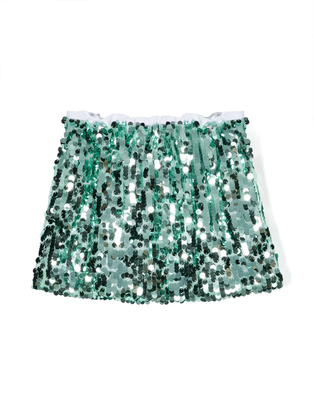 Shop Douuod Sequin-embellished Skirt In Green