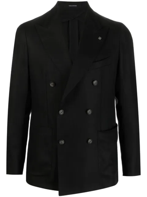 Tagliatore double-breasted linen blazer
