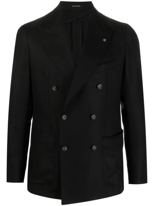 Blazer en lin à boutonnière croisée - Tagliatore - Modalova
