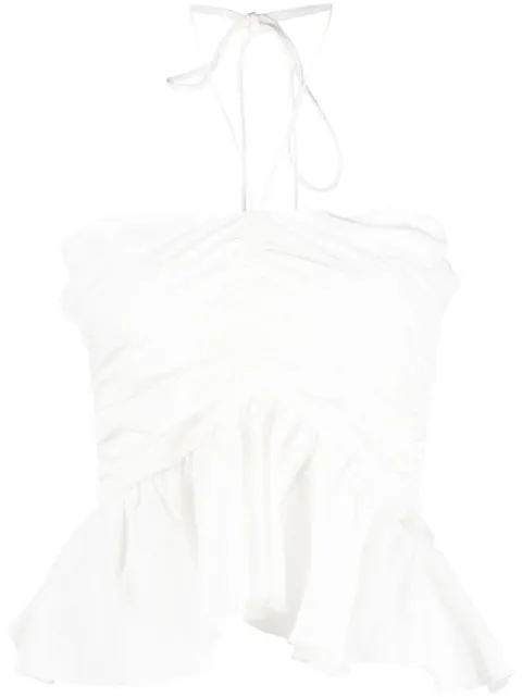 MSGM ruched halterneck top
