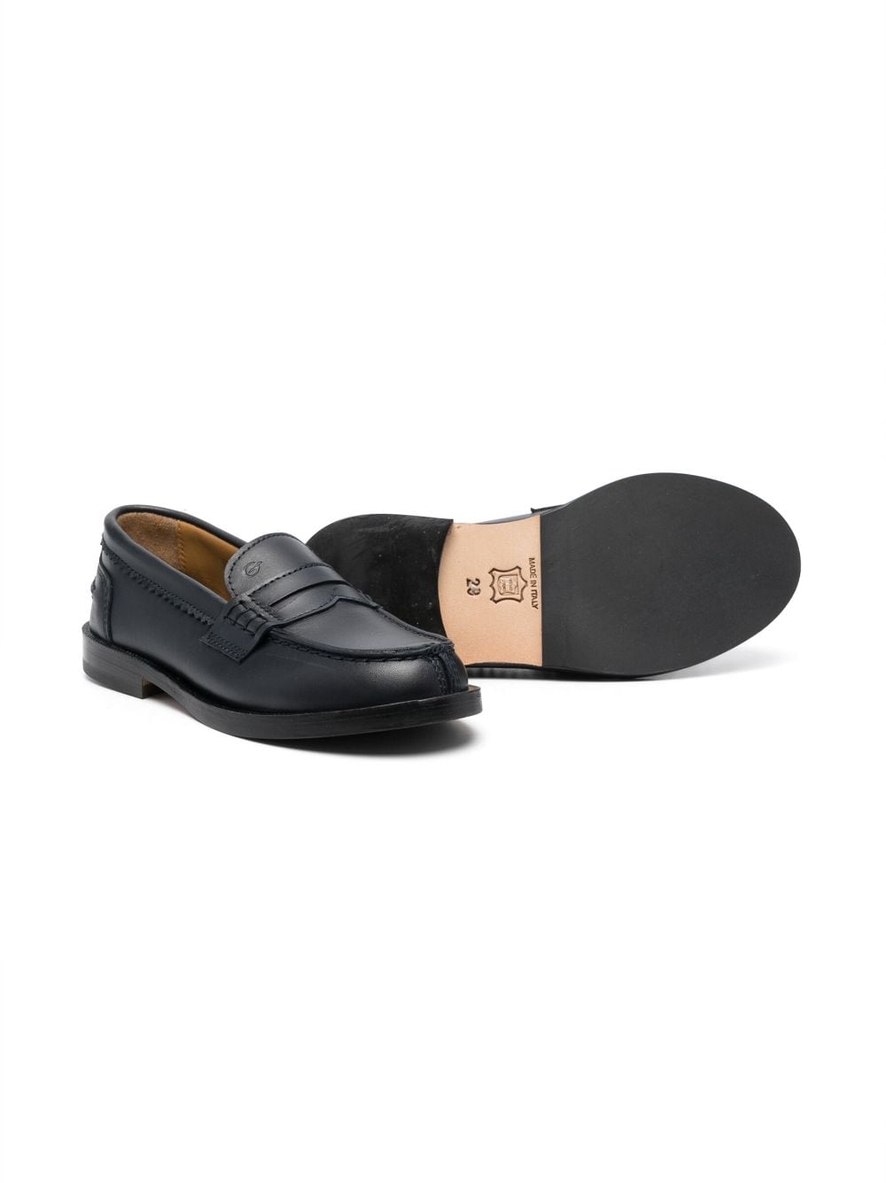 Shop Gallucci Slip-on Penny Loafers In Blue