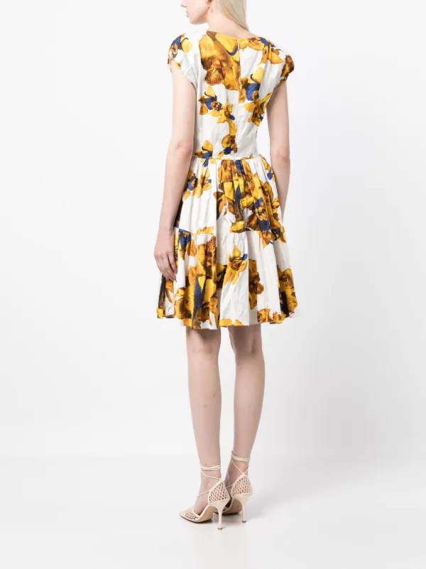 Jason Wu Collection floral print boat neck Dress White FARFETCH CA