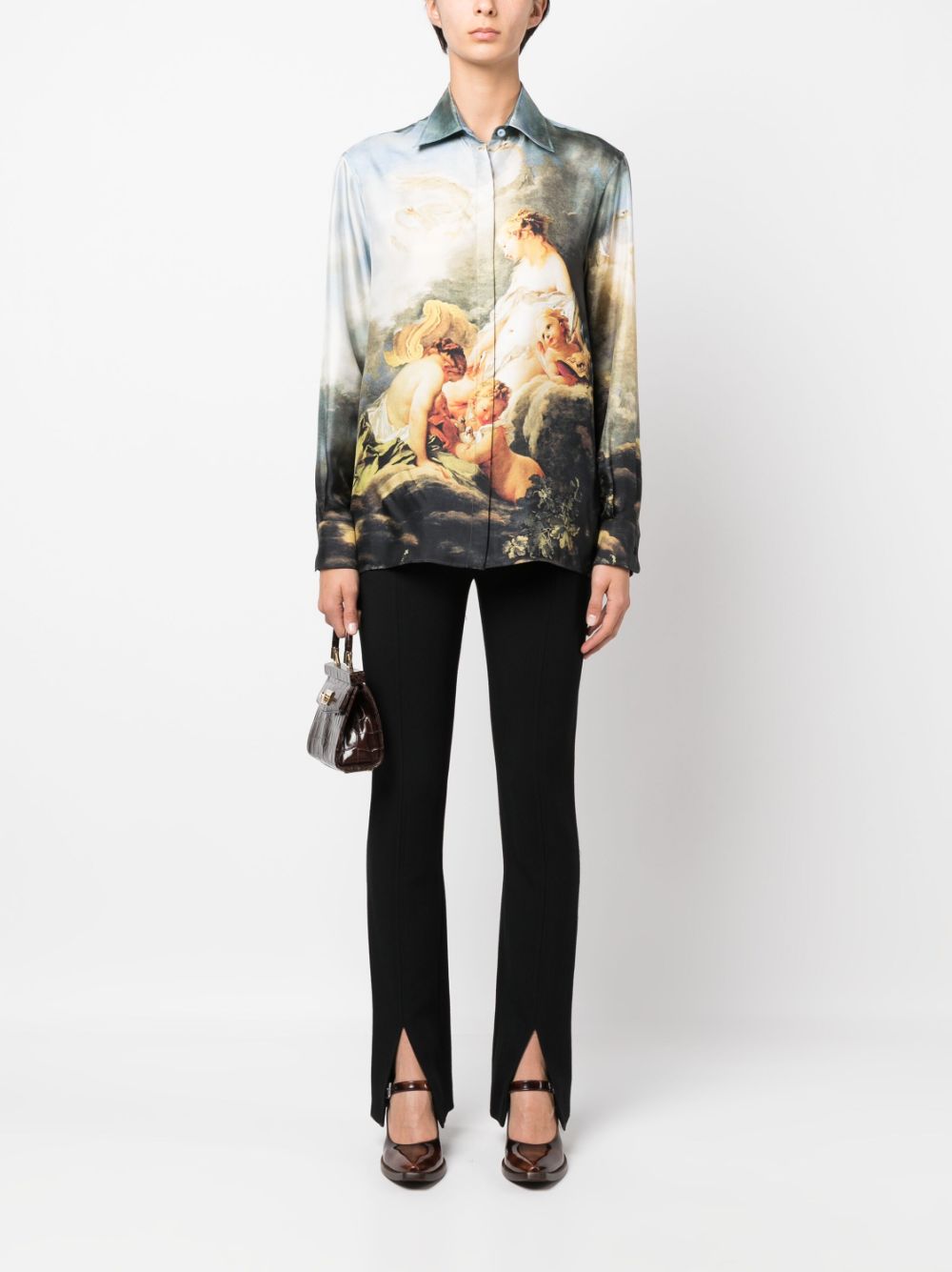 Roberto Cavalli Zijden blouse - Blauw