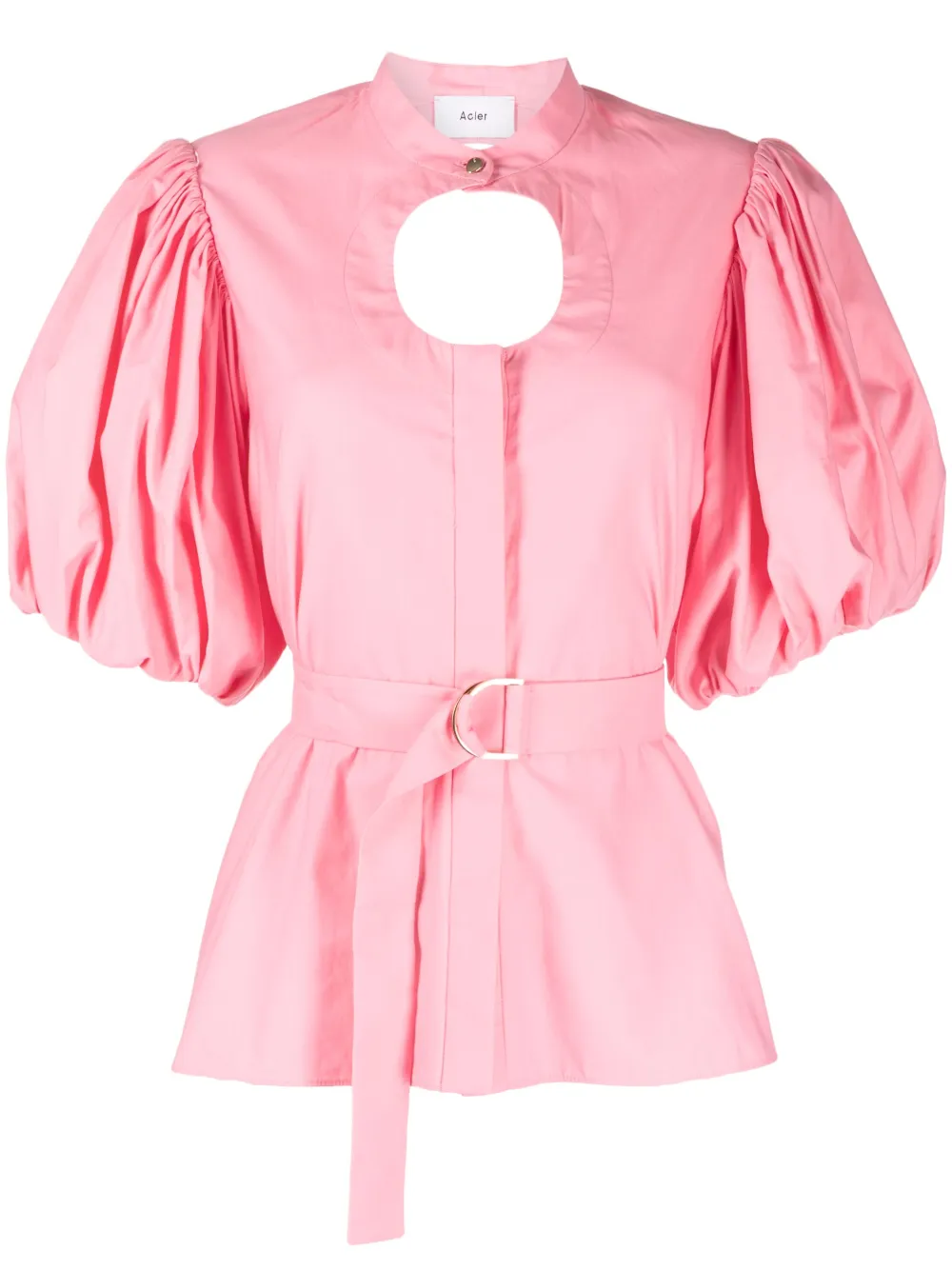 Acler Caughley Puff-sleeves Top In Pink