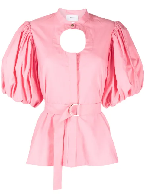 Acler Caughley puff-sleeves top