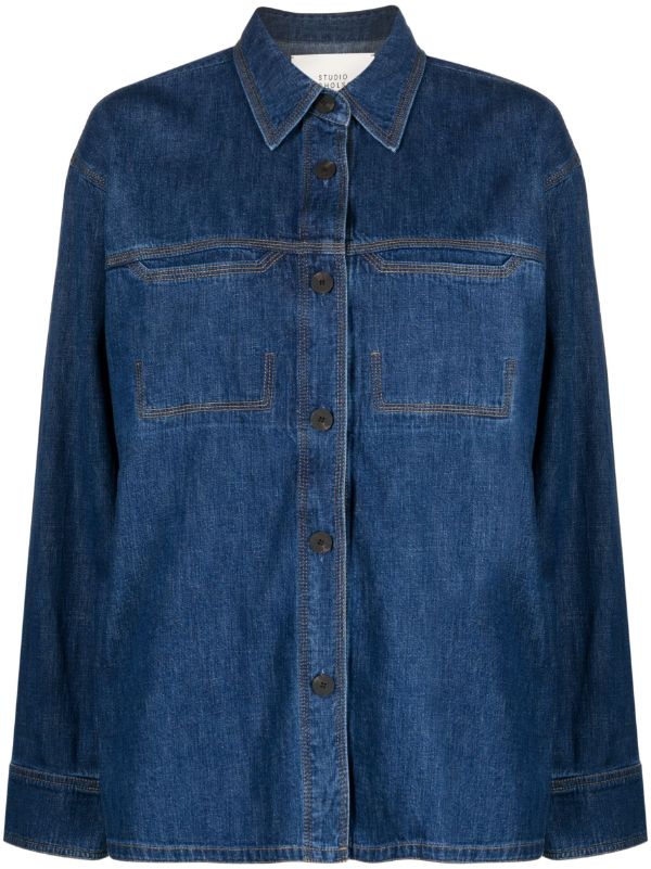 Studio Nicholson button-fastening Denim Shirt - Farfetch