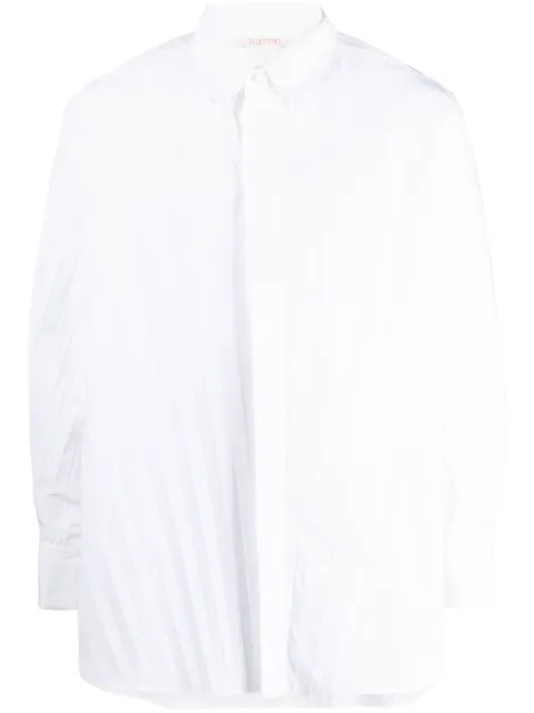 Valentino Garavani pleated long-sleeve shirt