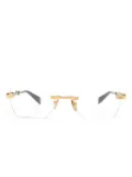 Balmain Eyewear Pierre rectangle-frame glasses - Gold