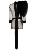 Alchemy tulle-inserts belted jacket - Black