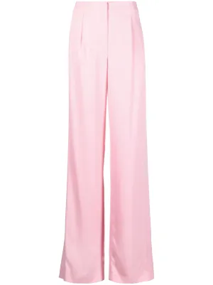 パンツ MSGM Women Straight Pants 3442MDP0223730912 Pink Wide satin suit trousers - Light pink - Ladies | H&M GB