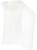 Rick Owens draped scarf-detail top - White
