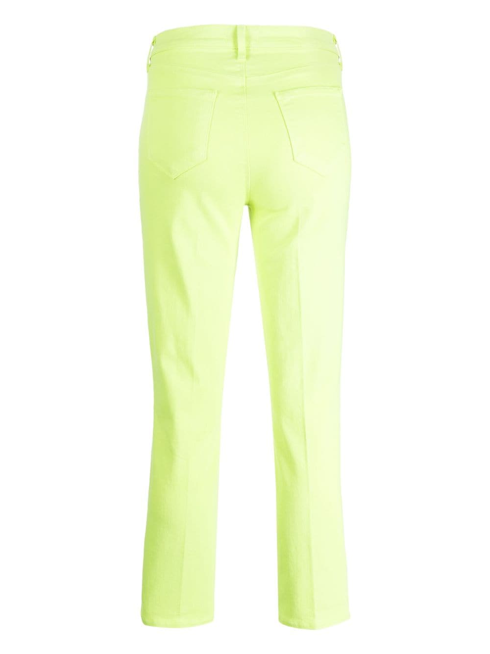 Shop L Agence Alexia Mid-rise Cropped Jeans In Green