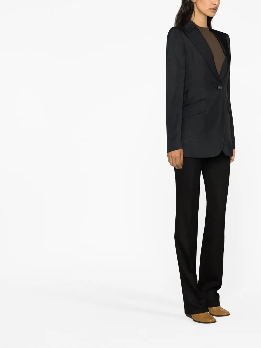 Stella Mccartney Single-breasted Blazer In Black