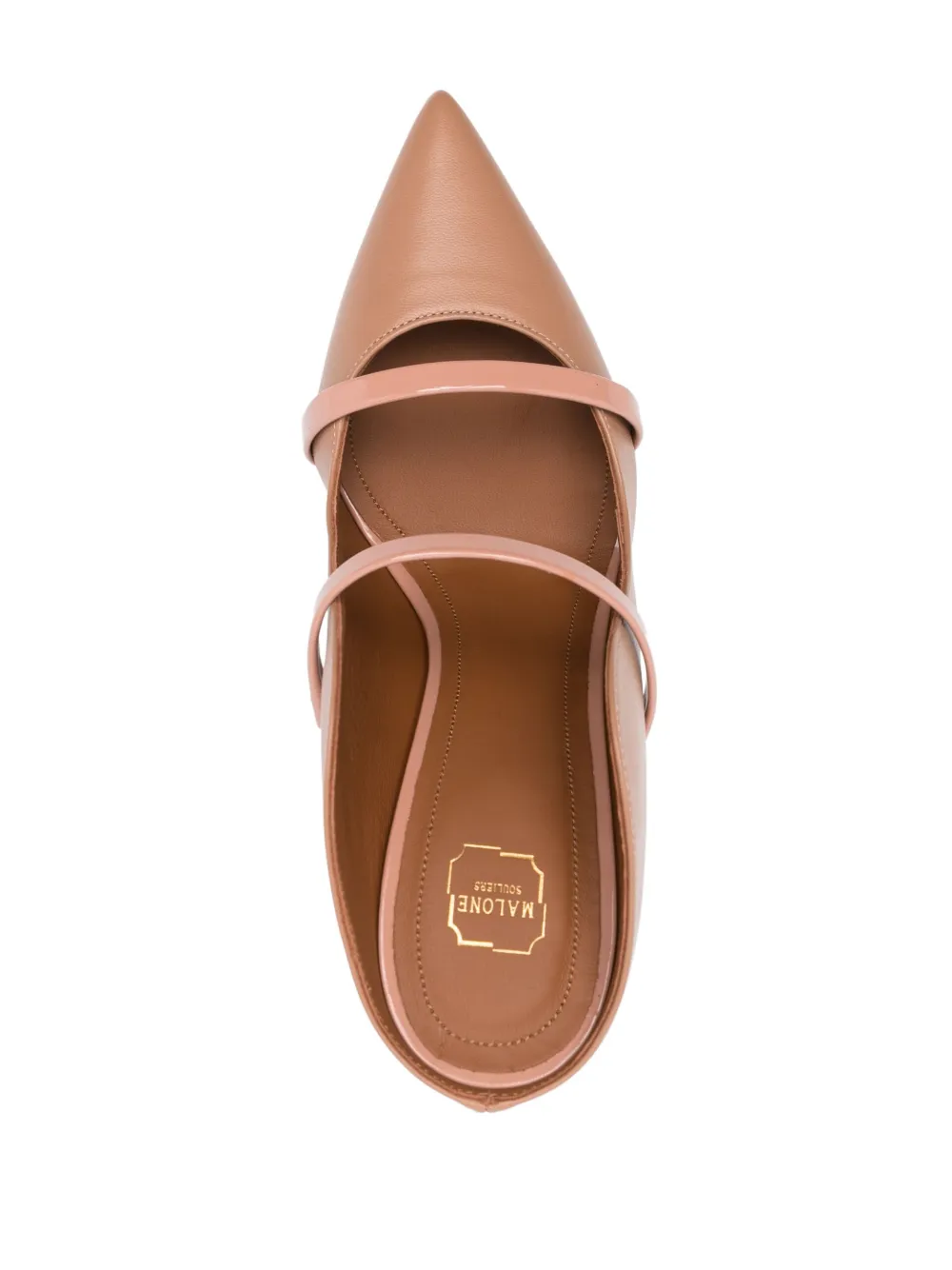 Shop Malone Souliers Maureen 100mm Pointed-toe Mules In Neutrals