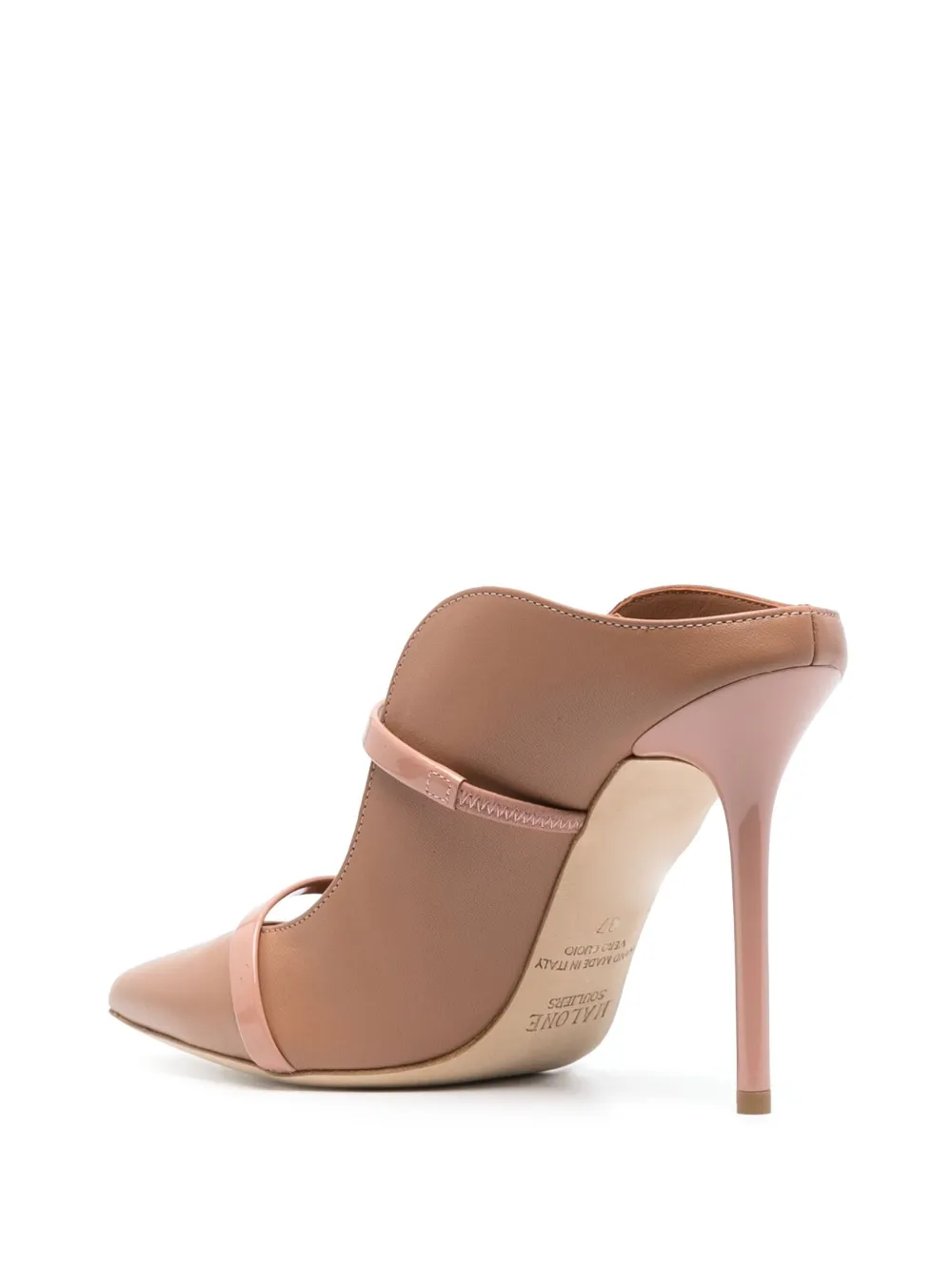 Shop Malone Souliers Maureen 100mm Pointed-toe Mules In Neutrals