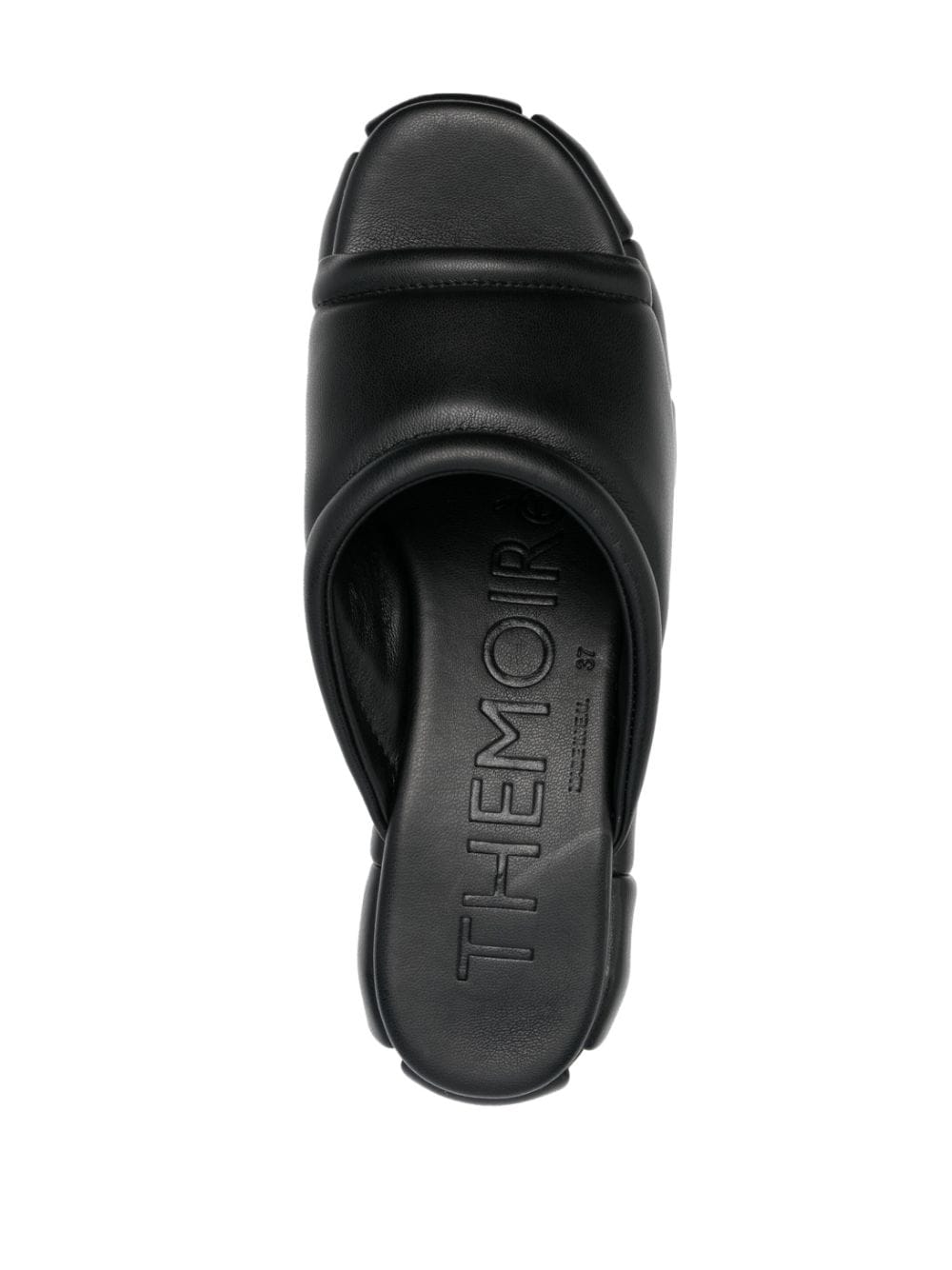 Shop Themoirè Cassiope 100mm Platform Leather Mules In Black
