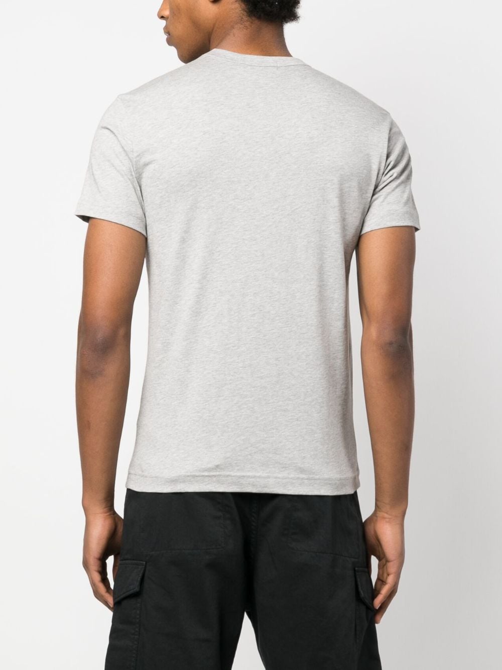 Shop Comme Des Garçons Shirt Slogan-print Cotton T-shirt In Grey
