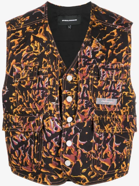 Palmer Weste mit abstraktem Print