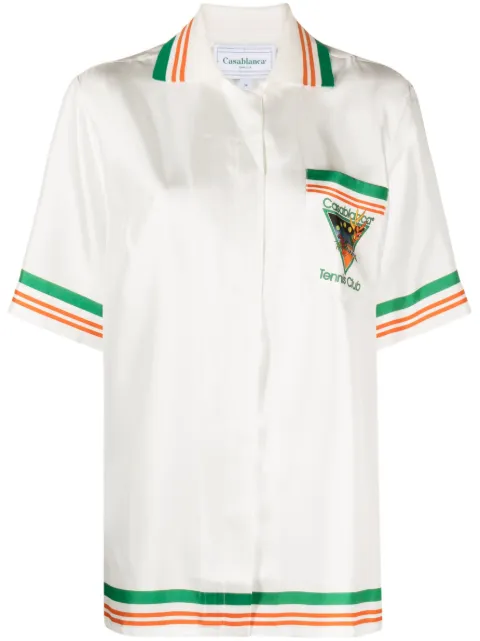 Casablanca camisa de seda Club Tennis 
