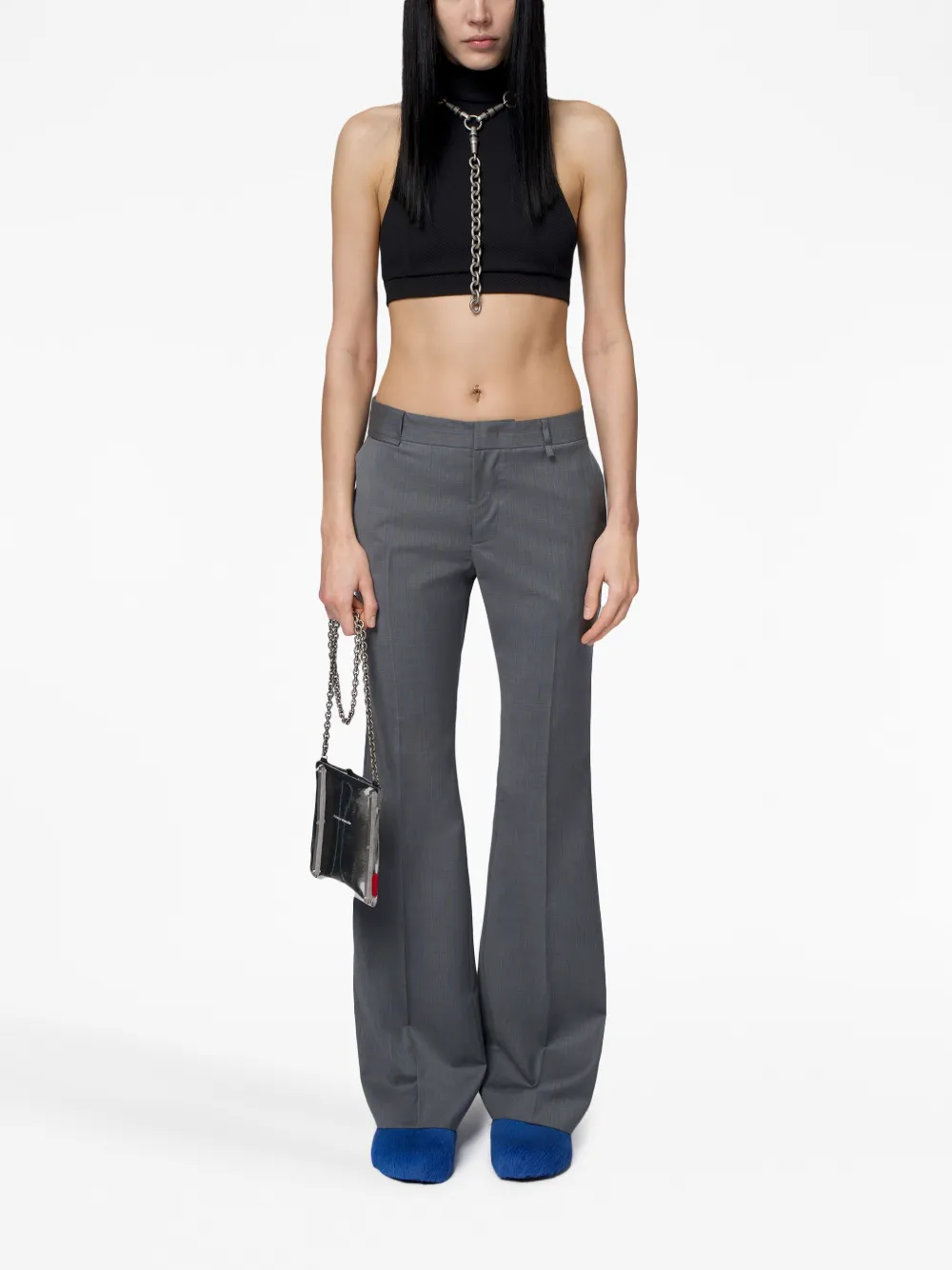 A BETTER MISTAKE Hero flared tailored trousers - Grijs