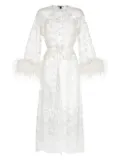 Gilda & Pearl Champagne In Venice embroidered robe - White