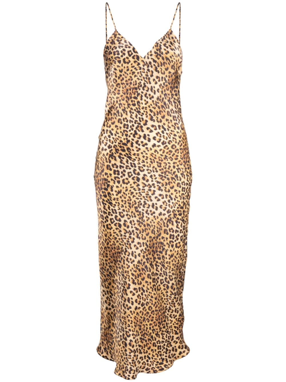 Gilda & Pearl Seidenkleid mit Leoparden-Print - Braun