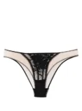 Wolford semi-sheer laced briefs - Black