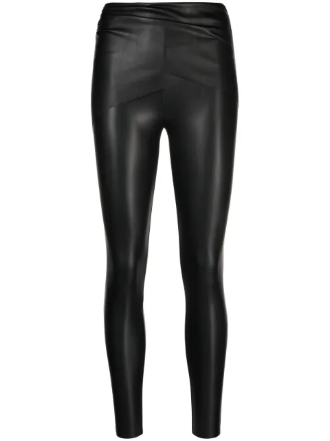 Wolford pantalones con tiro alto y acabado pulido