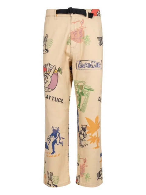 Pas de Mer Devil's Lattuce printed trousers
