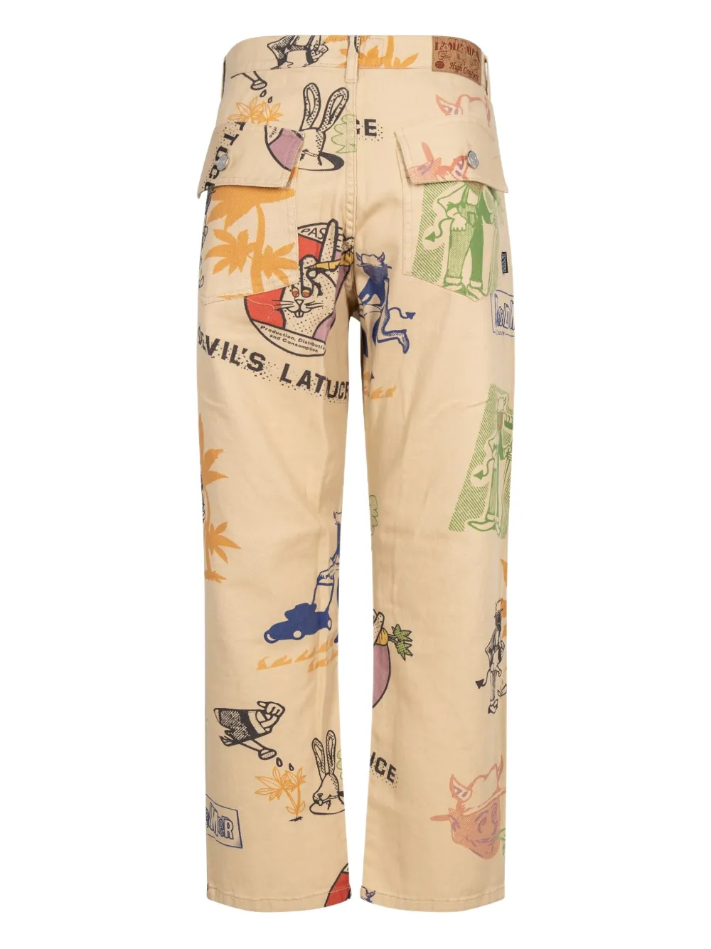 Pas de Mer Devil's Lattuce printed trousers | Regular-Fit & Straight Leg Pants | Image 2