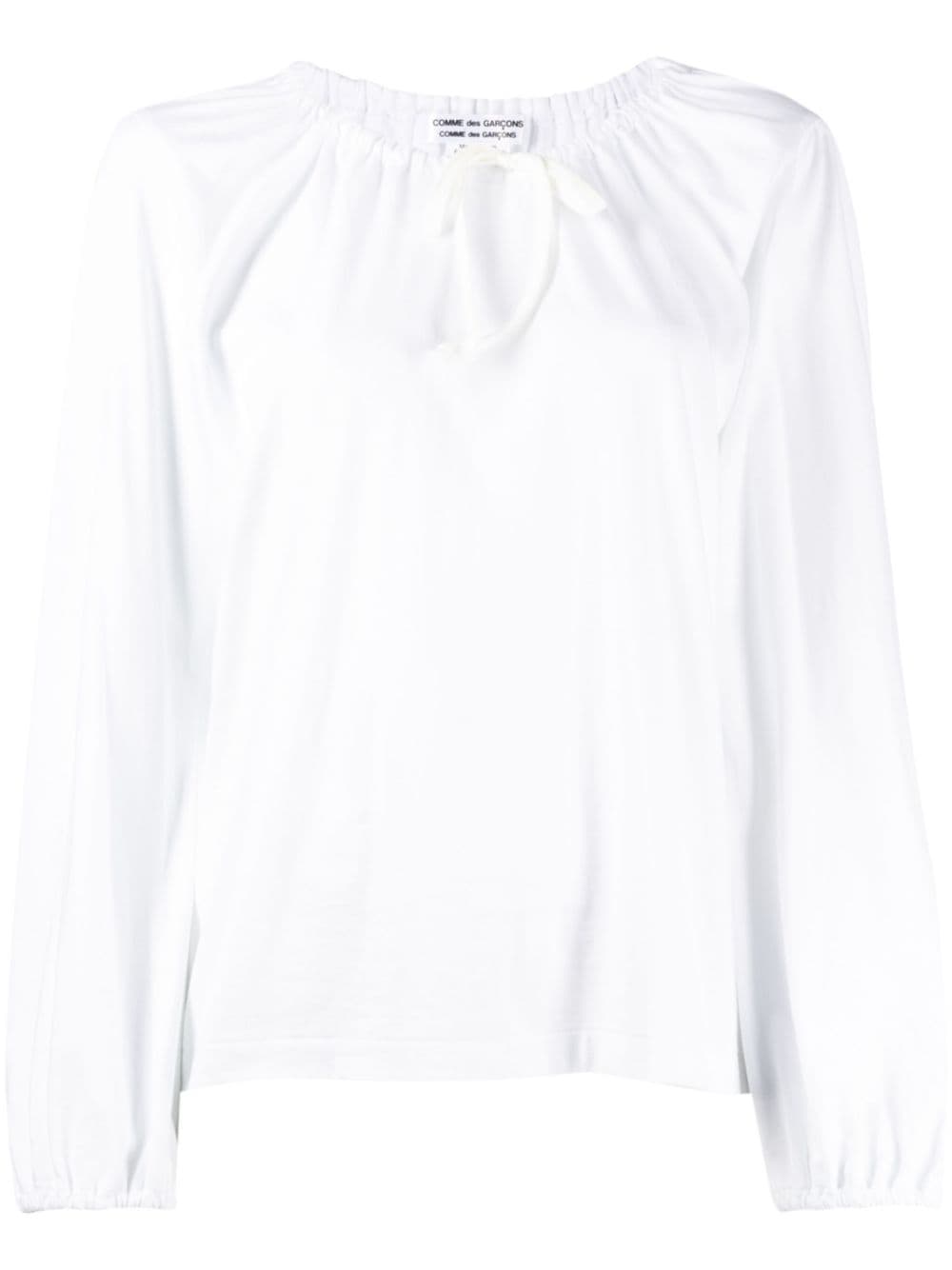 Comme Des Garçons Comme Des Garçons Long-sleeved Cotton Blouse In White