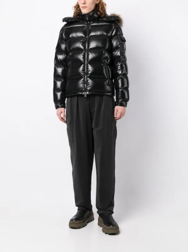 Moncler Maya fur-trimmed Puffer Jacket - Farfetch