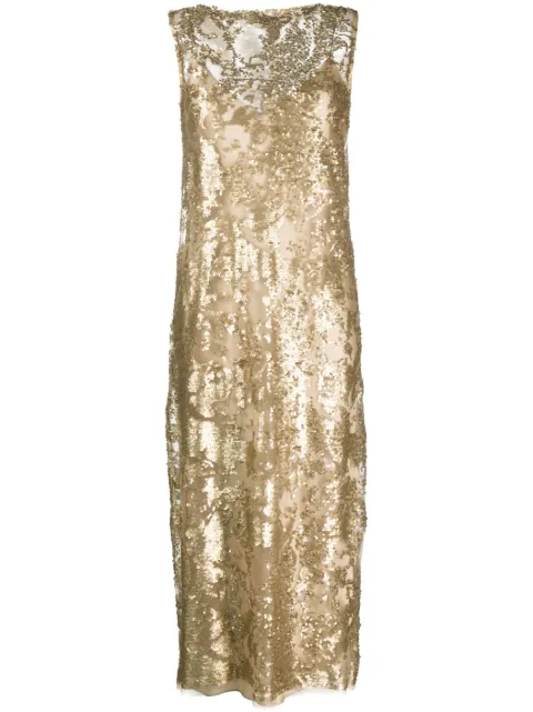 Antonelli sequin-embellished sleeveless long dress