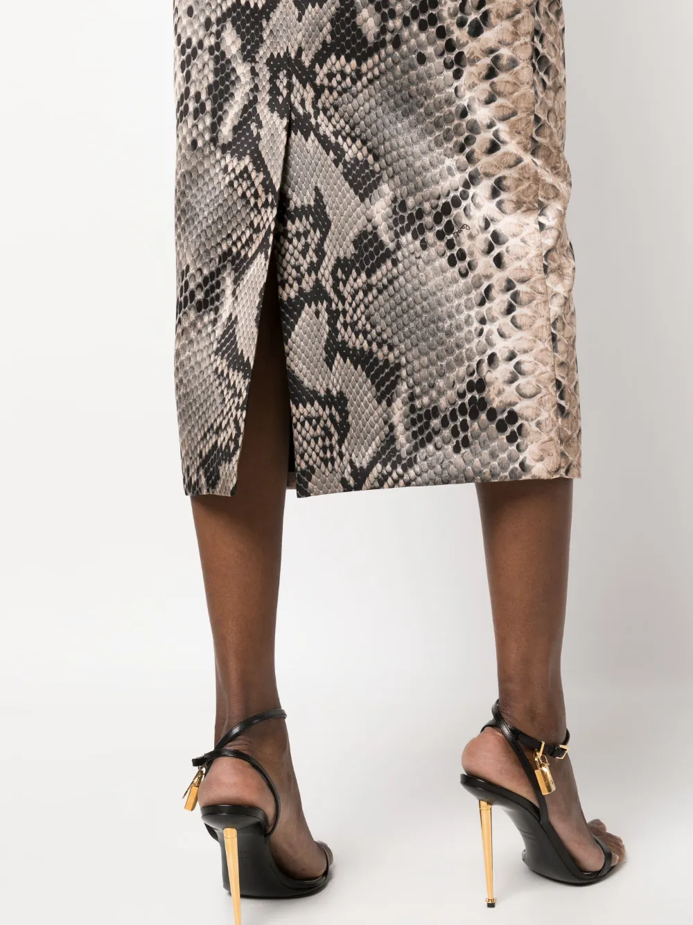 Roberto Cavalli snake-print Straight Midiskirt - Farfetch