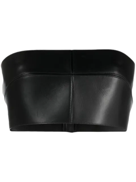 Roberto Cavalli strapless leather bandeau top